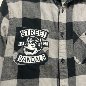 Urban Pipeline Black and Gray Checkered Shirt